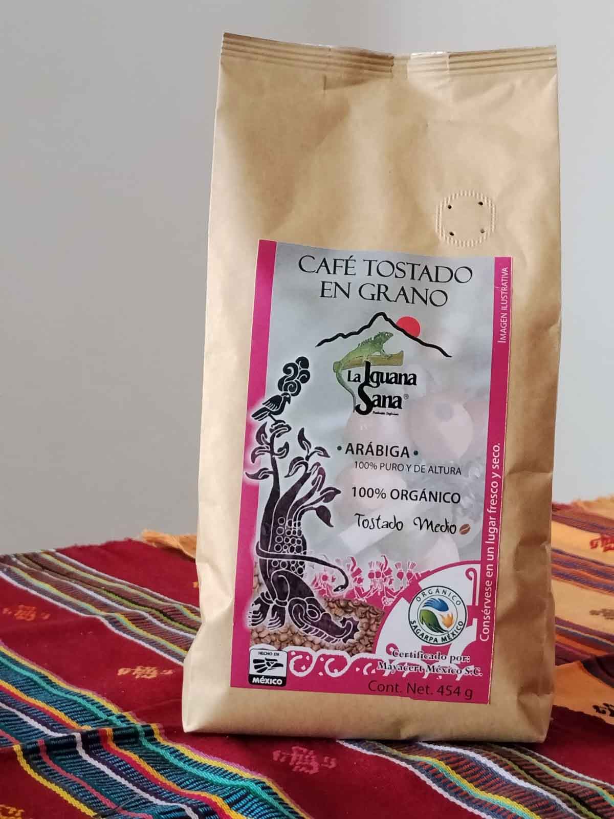 La Iguana Sana, Café 100% Arábiga, Tostado en Grano, 454g